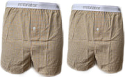 Embrator 2-stuks mannen Boxershort geruit oker 4XL