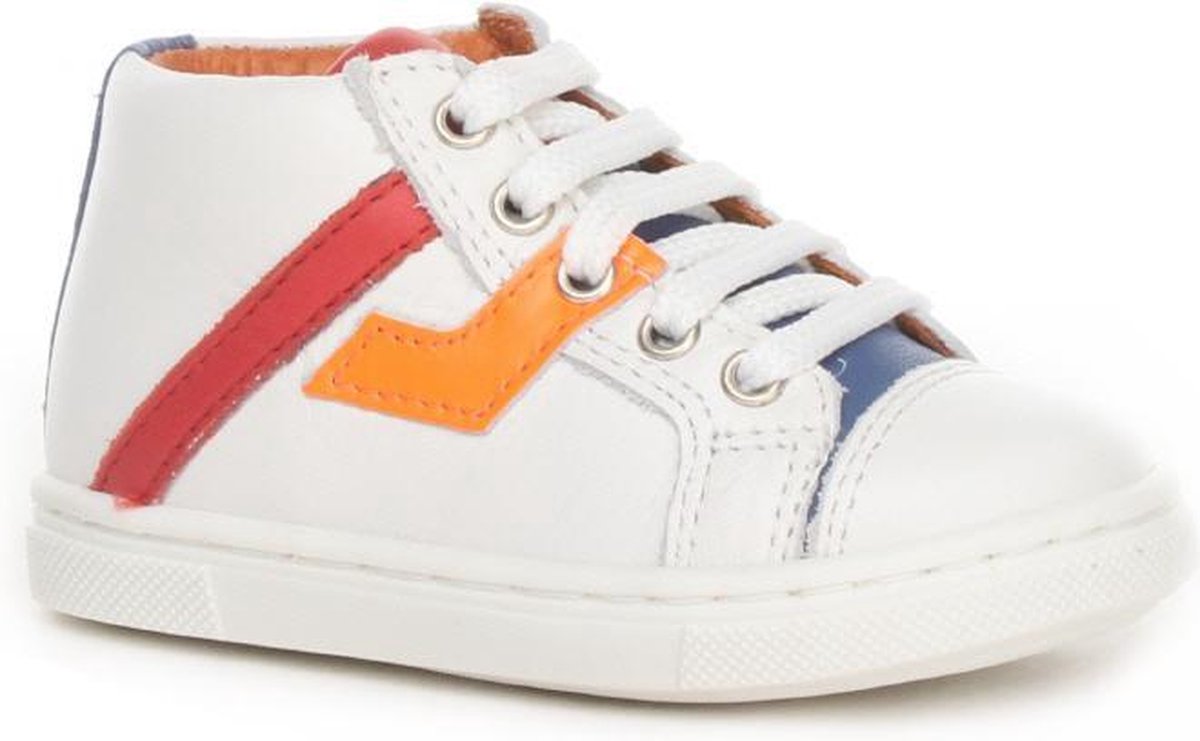 Kickers - Jongens - Kinderschoenen met Veters - Rood - Oranje - Wit - Maat 22