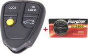Autosleutelbehuizing 4 knoppen + Battterij Energizer ECR2032 geschikt voor Volvo sleutel S40 / S60 / S70 / S80 / S90 / V40 / V70 / V90 / XC70 / XC90 / volvo sleutel behuizing.