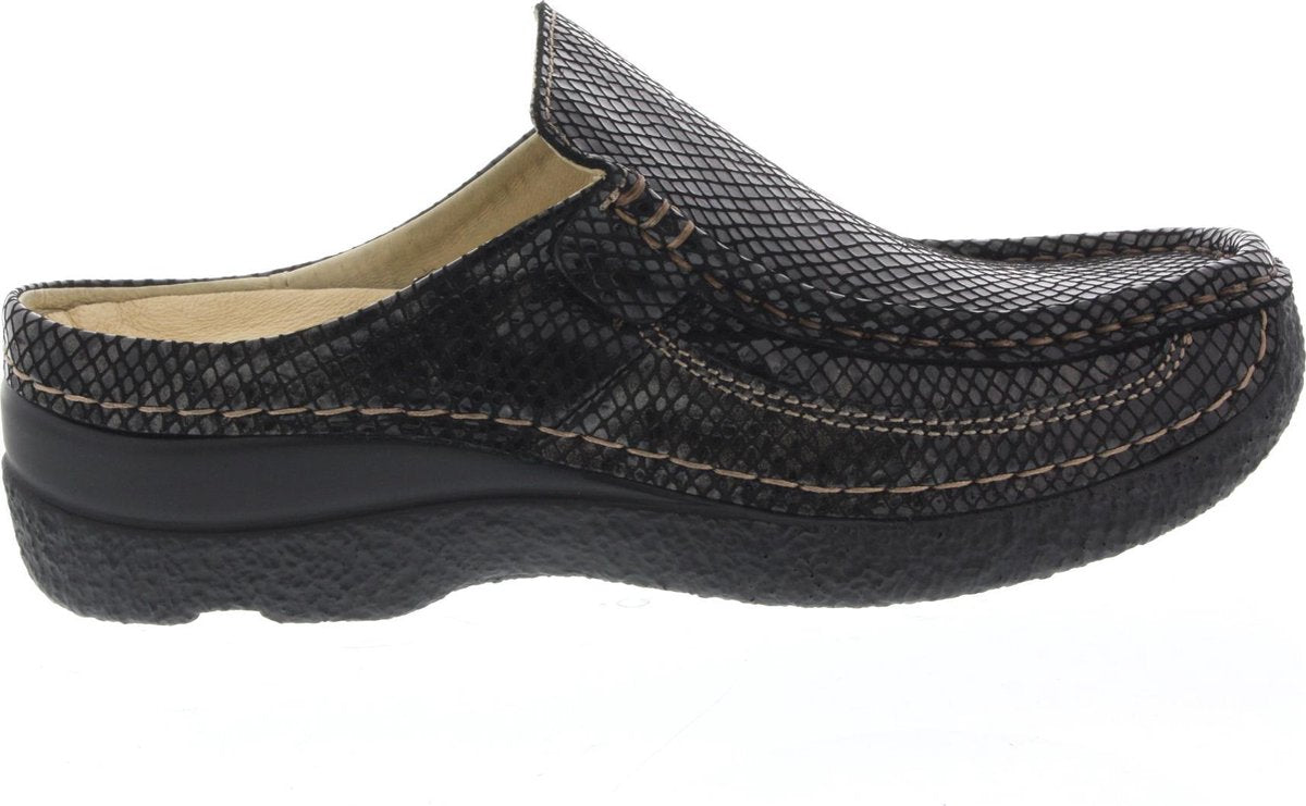 Dames Slippers Wolky 0620292-305 Roll Slide Donkerbruin - Maat 39