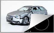 Luxe inductie beschermer Auto wrak illustratie - 80x52 cm - Illustratie van zilveren auto wrak  - inductiebeschermer