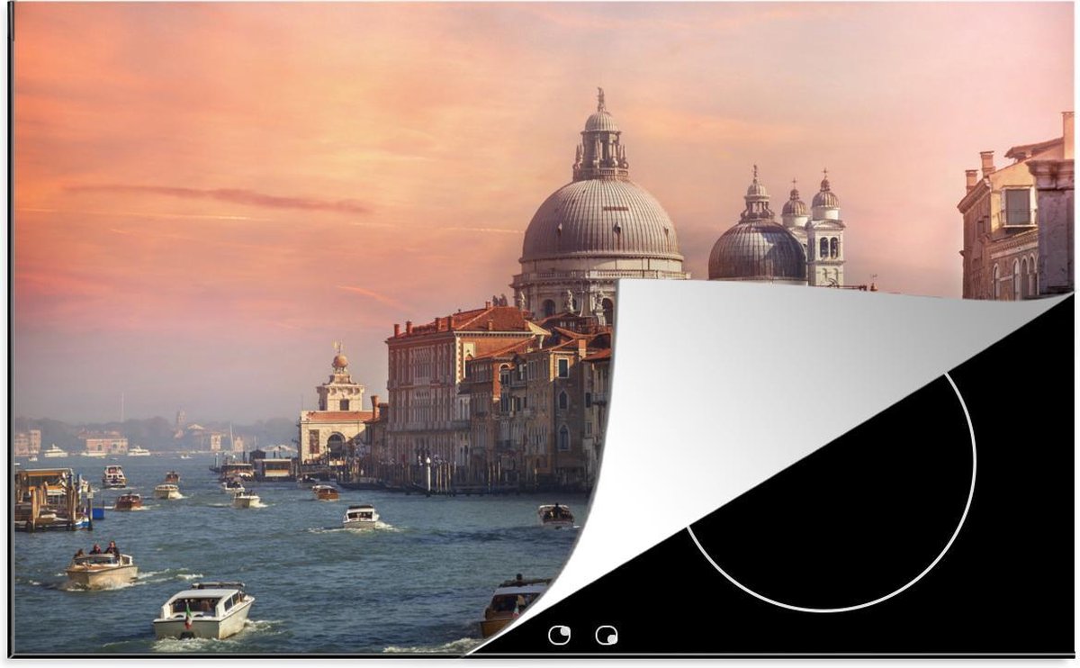 Luxe inductie beschermer Italië - 80x52 cm - Toeristische boten in Venetië  - inductiebeschermer