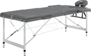 vidaXL Massagetafel met 3 zones 186x68 cm aluminium frame antraciet