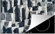 Luxe inductie beschermer Rotsen structuur of achtergrond - 78x52 cm - Rotsen structuur van basalt in IJsland  - inductiebeschermer