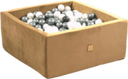 Ballenbak XL vierkant 90x40 velvet goud Misioo
