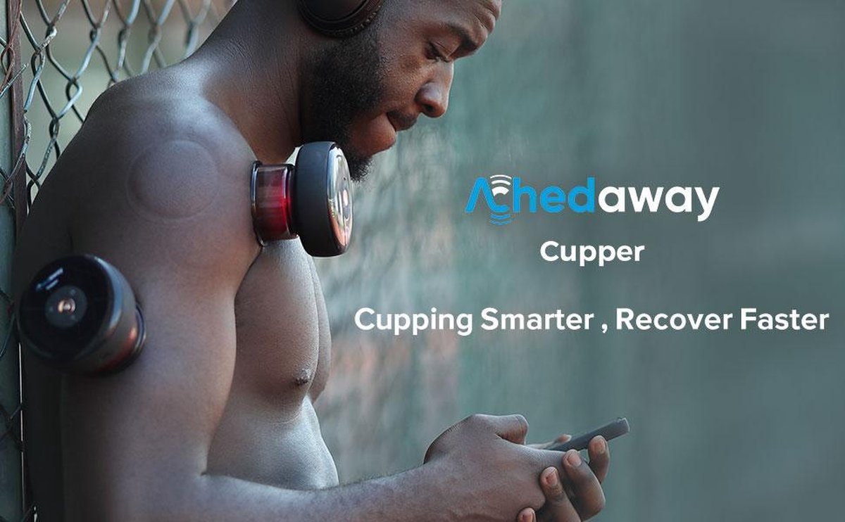 Smart Cupping - Achedaway Cupper - De gloednieuwe Slimme Cupper met Rood Lichttherapie