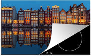 Luxe inductie beschermer Abstract Amsterdam - 80x52 cm - Abstracte reflecties in Amsterdam  - inductiebeschermer