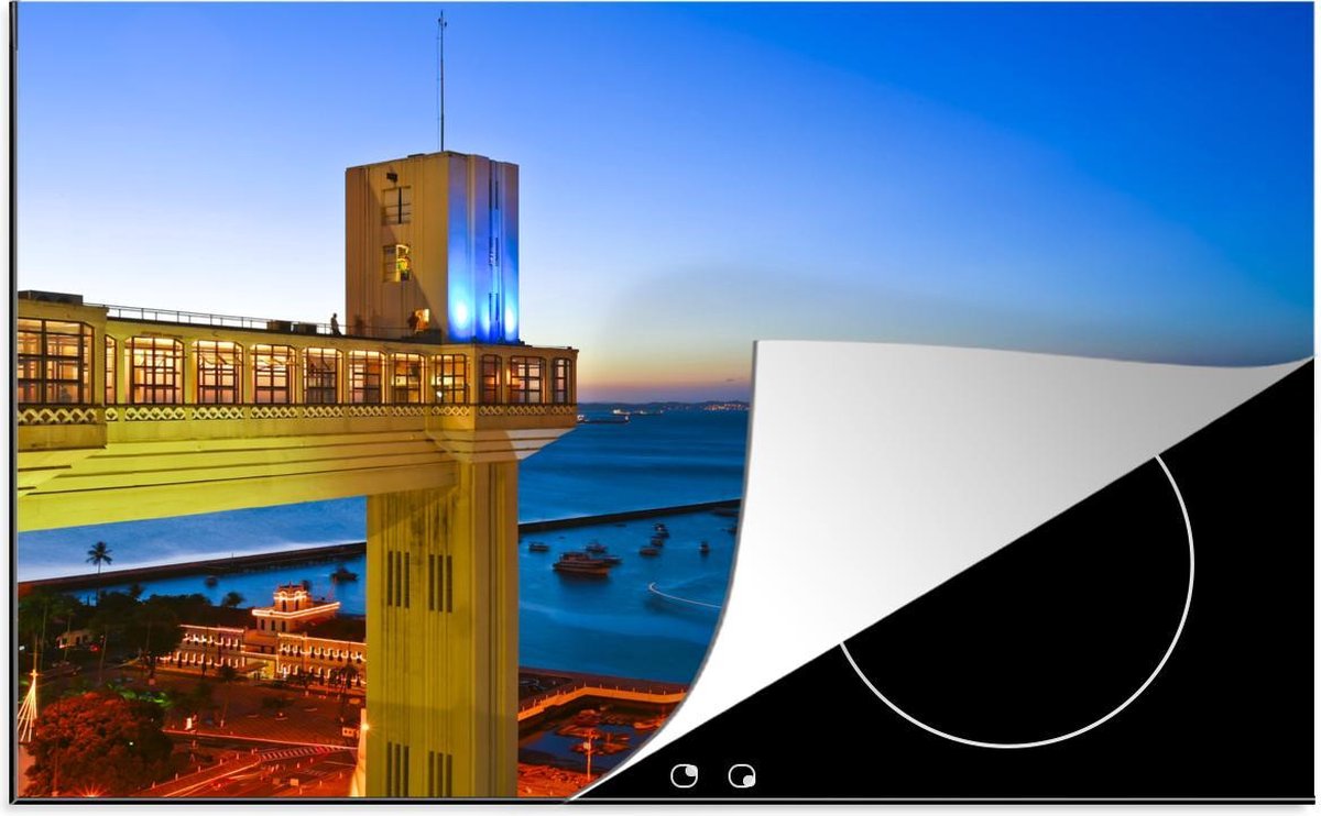Luxe inductie beschermer Salvador - 80x52 cm - Lacerda-lift in kust van Salvador in Brazilië  - inductiebeschermer