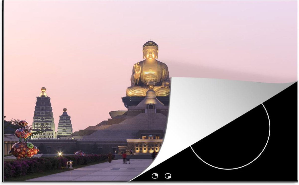 Luxe inductie beschermer Kaohsiung  - 78x52 cm - Fo Guang Shan tempel  - inductiebeschermer
