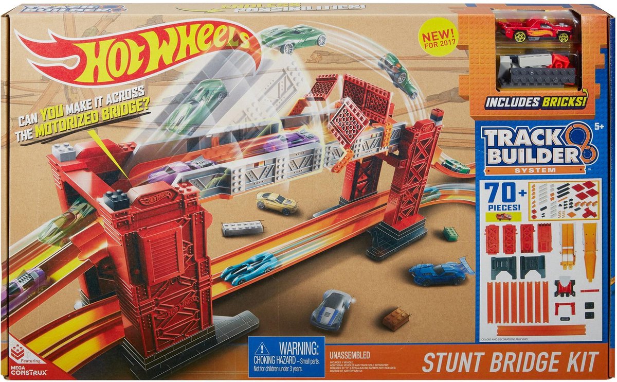 Hot Wheels Track Builder Stuntbrug Set - Racebaan