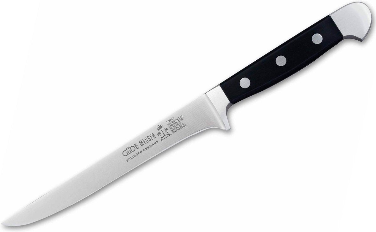 Güde Alpha uitbeenmes 16 cm POM zwart 1703/16