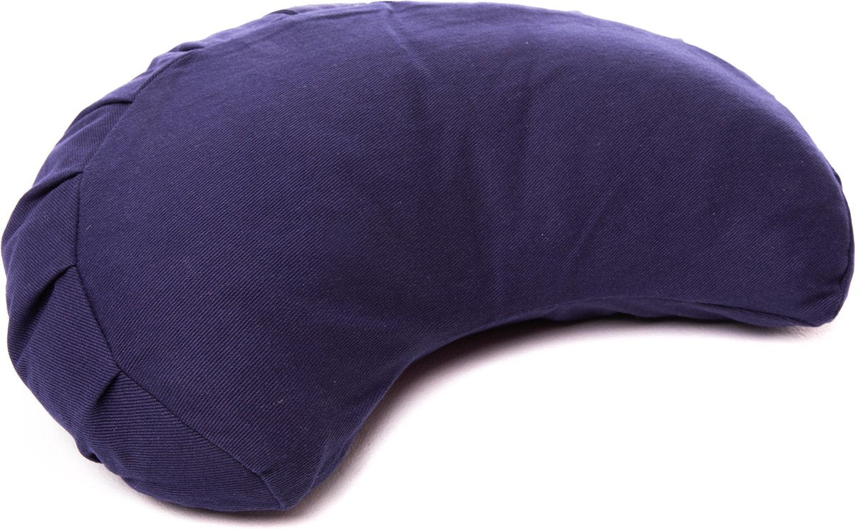 Zenzes PRO halve maan meditatiekussen - marine blauw