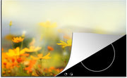 Inductie beschermer - Bloemen - Landschap - Geel - 78x52 cm - inductiebeschermer