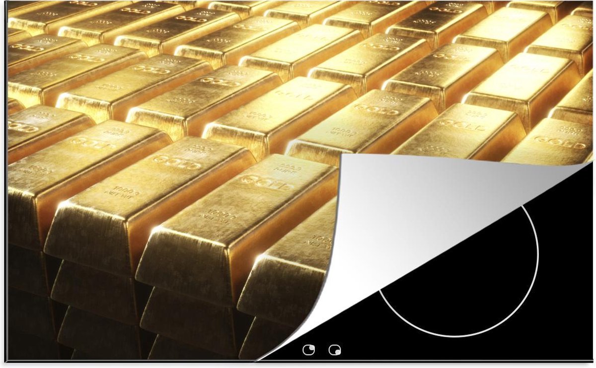Luxe inductie beschermer Goud Geverfd - 70x52 cm - Gouden staven  - inductiebeschermer