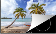 Inductie beschermer - Strand - Palmbomen - Hangmat - 80x52 cm - inductiebeschermer
