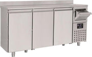 Professionele Koelwerkbank met afvalbak | opstaande rand | 3 deuren | 600mm | Pro Line Combisteel | 7489.5265 | Horeca
