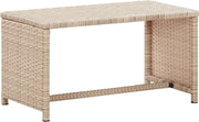 vidaXL Salontafel 70x40x38 cm poly rattan beige