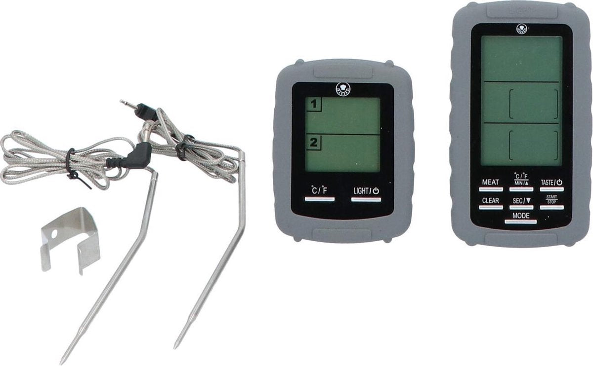 4cookz® 2 sensoren draadloze BBQ thermometer - 0-300 gr