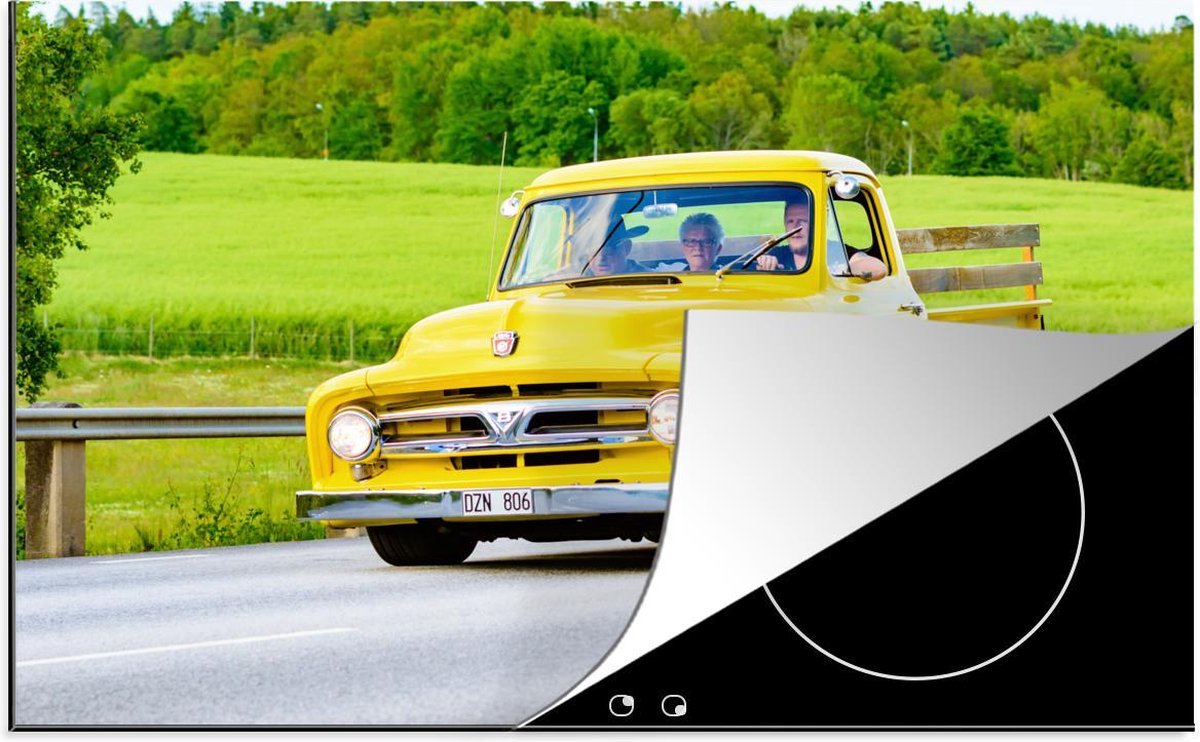 Inductie beschermer - Ford F100 - Geel - Auto - 80x52 cm - inductiebeschermer