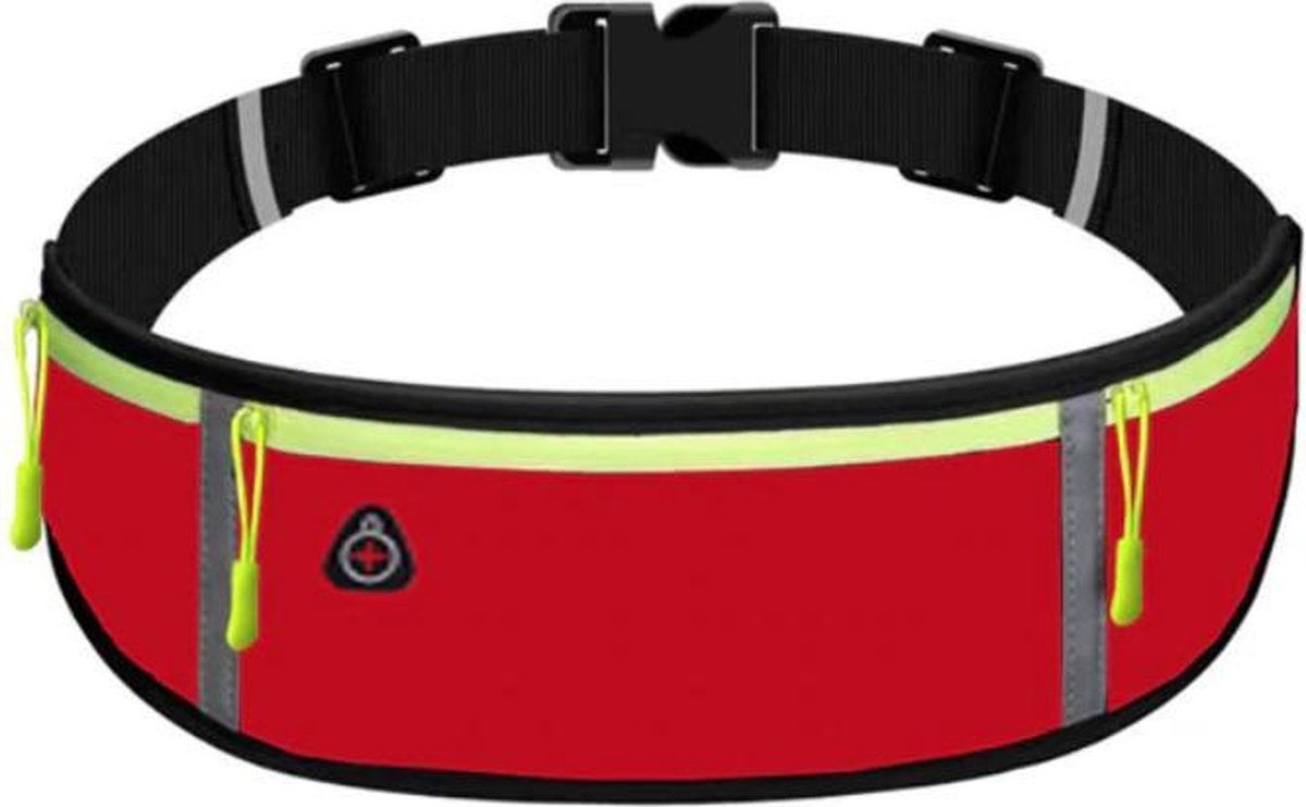 Sport Heupband - Hardloopband Telefoon - Sportband - Hardloop Riem - Heuptas - Unisex/Onesize - Running belt - Rood