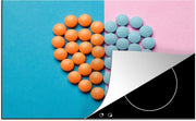 Luxe inductie beschermer Abstract Hart - 80x52 cm - Tabletten die hart vormen  - inductiebeschermer