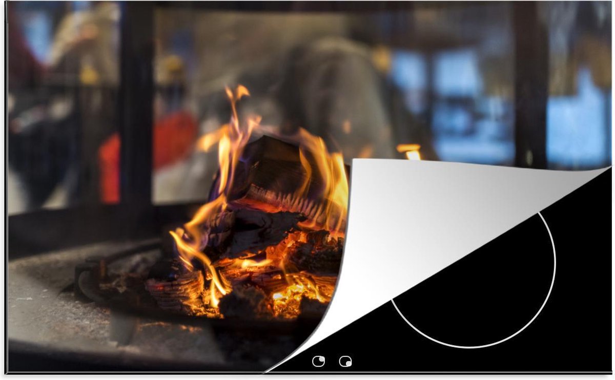 Luxe inductie beschermer Open haarden - 80x52 cm - brandende open haard  - inductiebeschermer