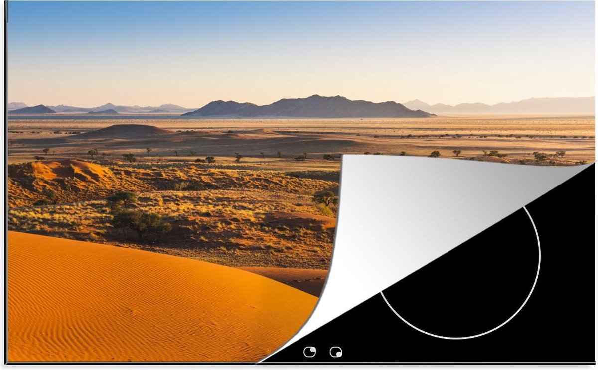 Luxe inductie beschermer Namibië - 78x52 cm - Zonsopkomst in Namibwoestijn van Namibië  - inductiebeschermer