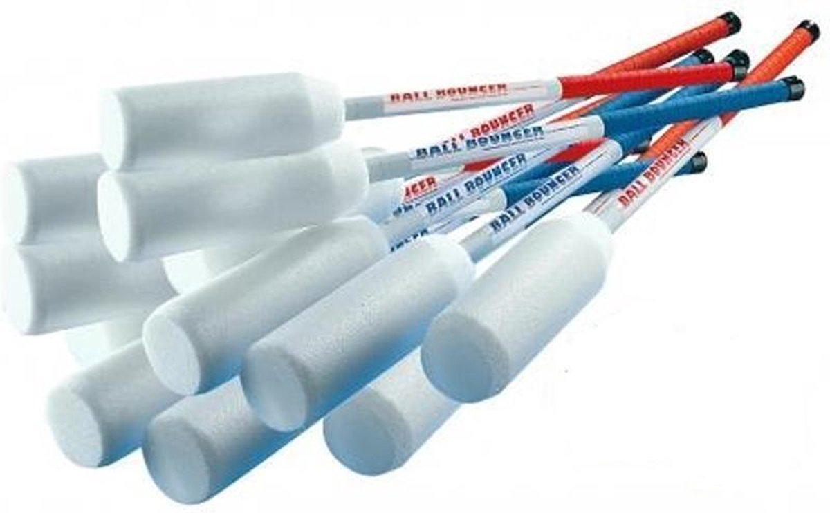 Ball-Bouncer | Knotshockey | Tamponhockey | BounceBall | Knotsbal | 2x 6 sticks + 1 bal