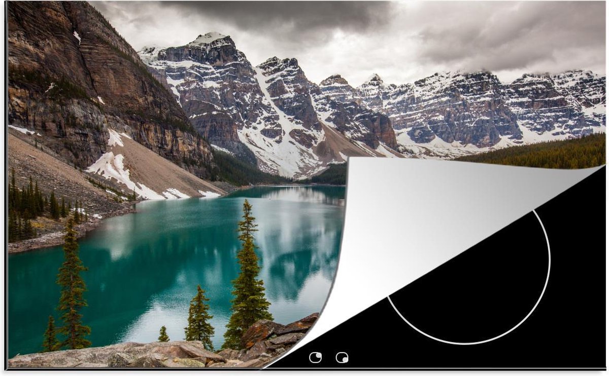 Luxe inductie beschermer Nationaal park Banff - 78x52 cm - Moraine Lake in Nationaal park Banff in Noord-Amerika  - inductiebeschermer