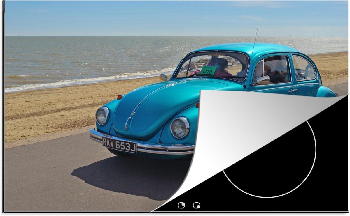 Inductie beschermer - VW Beetle - Blauw - Zee - 80x52 cm - inductiebeschermer
