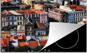 Luxe inductie beschermer Recife - 80x52 cm - Gekleurde daken van Recife in Brazilië  - inductiebeschermer