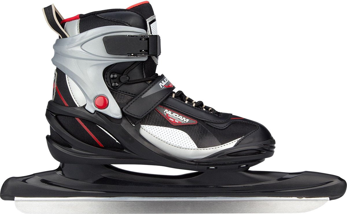 Nijdam Norenschaats - Semi-Softboot - Zwart/Zilver/Rood - 47