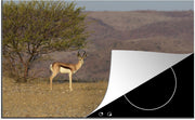 Luxe inductie beschermer Gazelle - 78x52 cm - Twee uitkijkende Gazelle's op Afrikaanse vlaktes  - inductiebeschermer