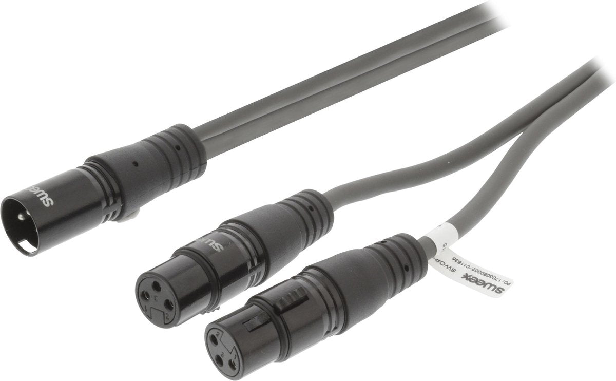 Sweex 1x XLR (m) - 2x XLR (v) audiokabel - 1