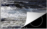Luxe inductie beschermer Noordzee - 80x52 cm - Golven van Noordzee  - inductiebeschermer