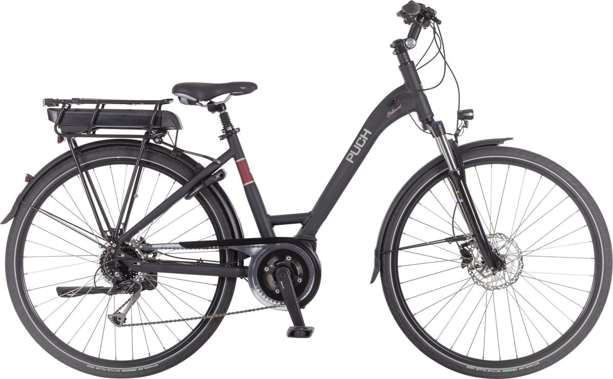 Puch Clubman 1 - Fiets (elektrisch) - Vrouwen - Matzwart - 45 cm