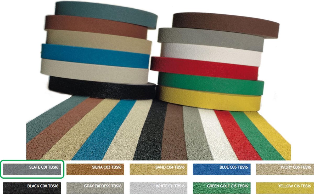Proople TBS 16 C01 grijze zelfklevende anti-slip Strook 4 cm x 10 meter
