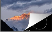 Luxe inductie beschermer Eiger - 80x52 cm - Zonsondergang over Zwitserse Alpen bij Eiger  - inductiebeschermer
