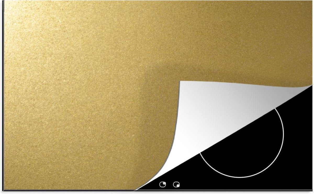 Luxe inductie beschermer Metalen structuur of achtergrond - 80x52 cm - Metalen achtergrond van goud  - inductiebeschermer