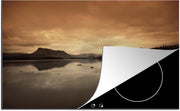 Luxe inductie beschermer Nationaal park Sarek - 80x52 cm - Zonsondergang bij Nationaal park Sarek in Zweden  - inductiebeschermer