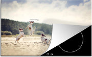 Luxe inductie beschermer Vrije Dieren - 80x52 cm - Drietal jack russells  - inductiebeschermer