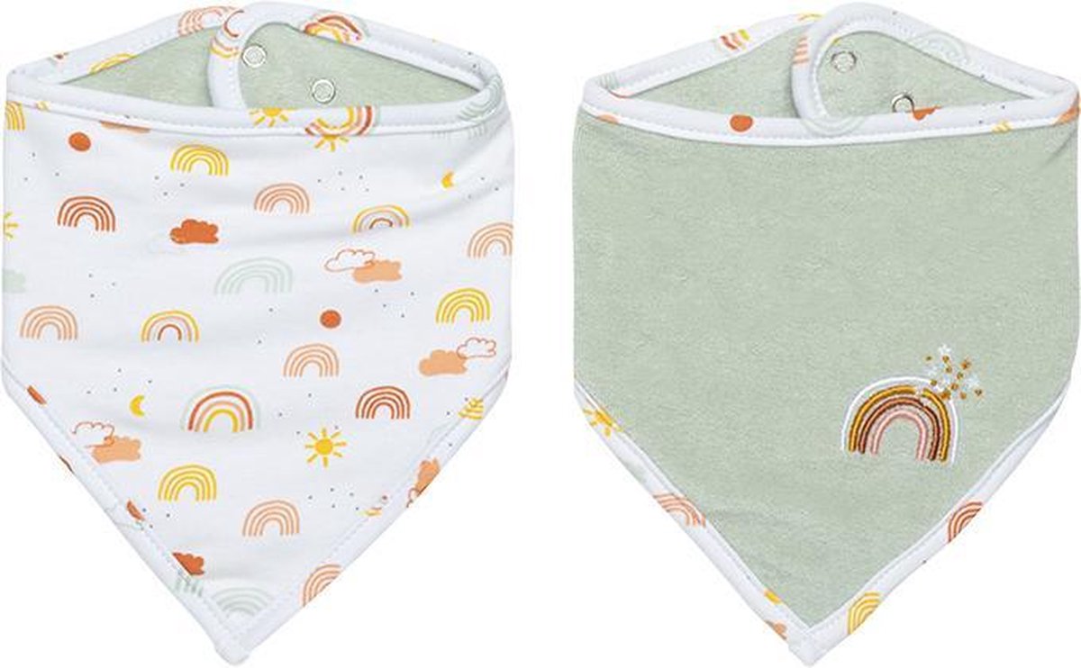 bébé-jou bandana Slab 2 stuks - Rainbow Sky