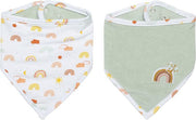 bébé-jou bandana Slab 2 stuks - Rainbow Sky