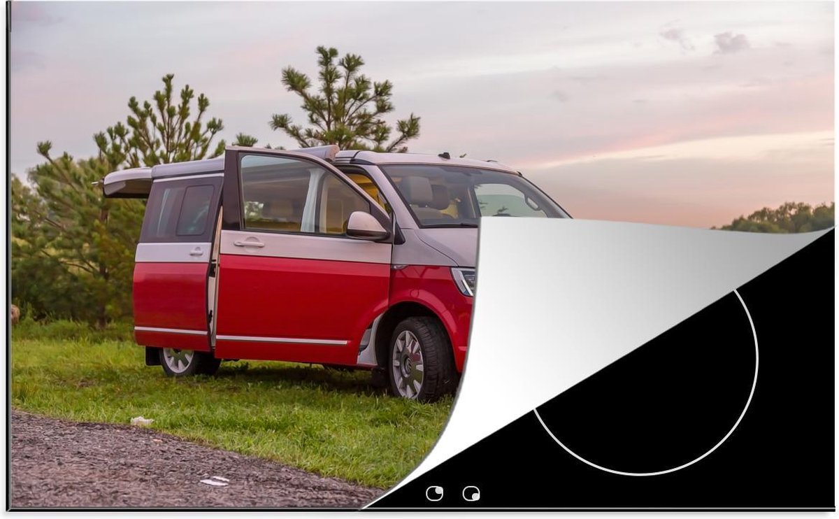 Inductie beschermer - Volkswagen - Auto - Rood - Wit - 80x52 cm - inductiebeschermer