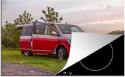 Inductie beschermer - Volkswagen - Auto - Rood - Wit - 80x52 cm - inductiebeschermer