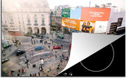 Luxe inductie beschermer Piccadilly circus Londen - 80x52 cm - Piccadilly Circus van boven  - inductiebeschermer