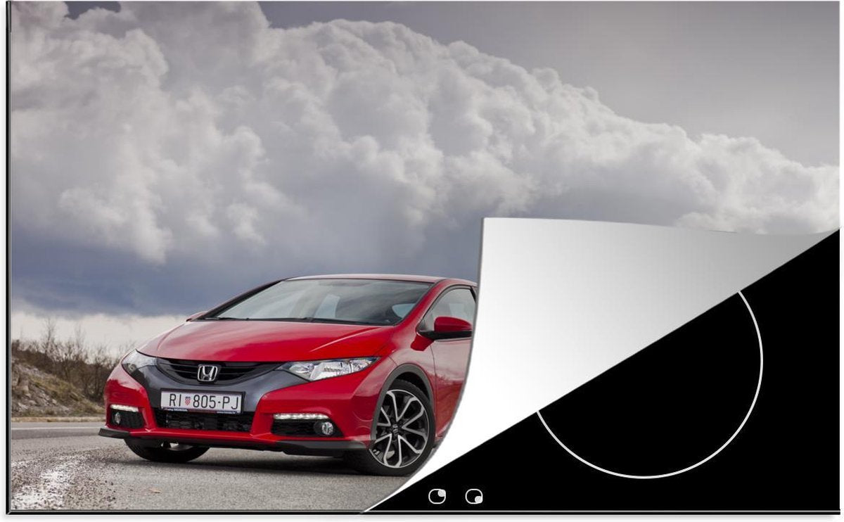 Inductie beschermer - Honda - Rood - Wolken - 78x52 cm - inductiebeschermer