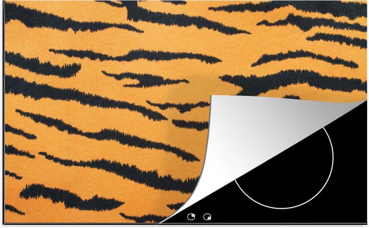 Luxe inductie beschermer Dierenprints - 78x52 cm - Dierenprint tijger  - inductiebeschermer