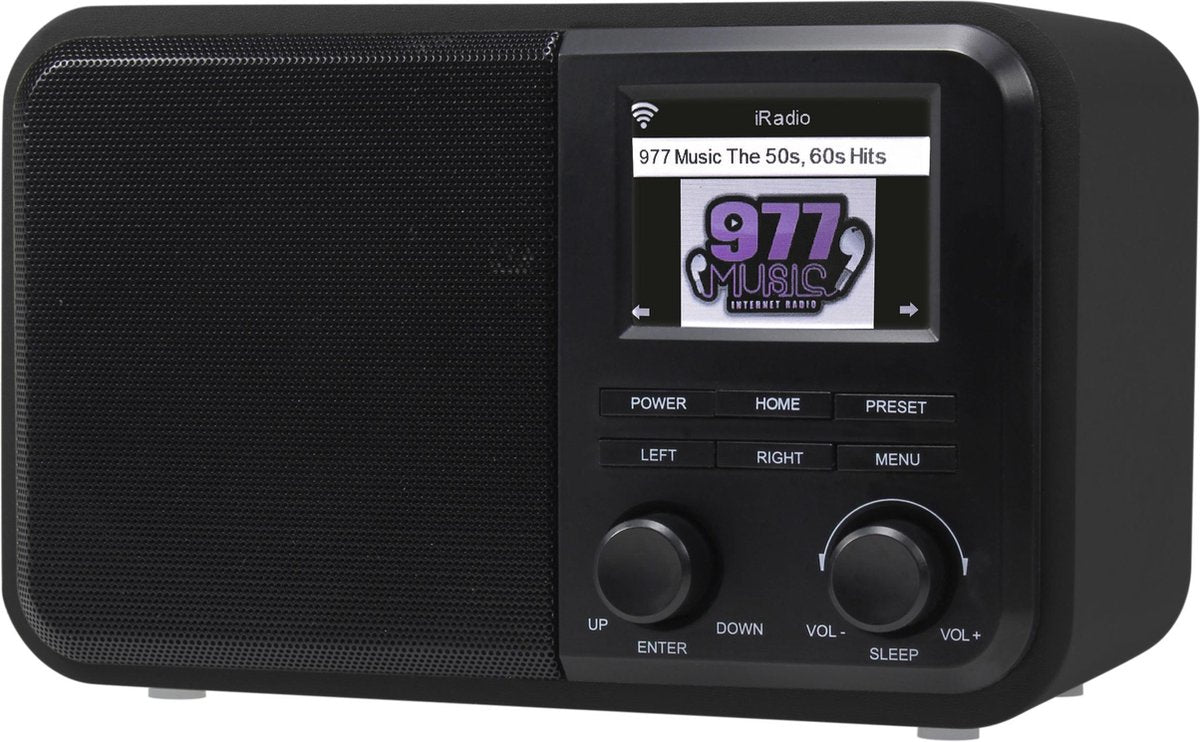 Denver IR-130 - Internetradio met Wi-Fi functie en houten behuizing - Zwart