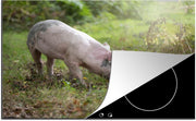 Luxe inductie beschermer Wild varken - 80x52 cm - Wild varken in bos  - inductiebeschermer